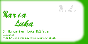 maria luka business card